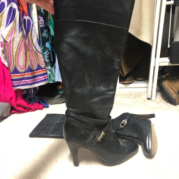 Banana republic black leather boots - Picture 3 of 3